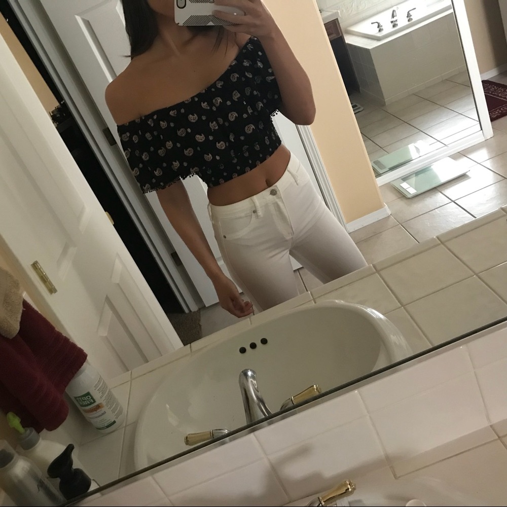 Off the shoulder crop top